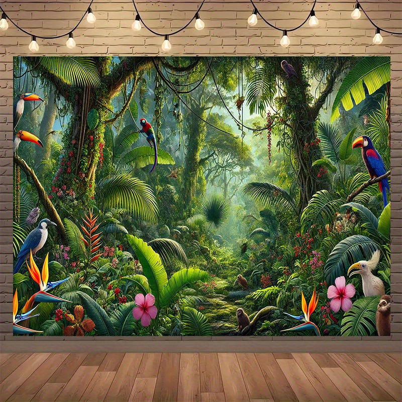 1pc Jungle Adventure Backgroun - đánh giá và giá Outdoor Adventure Birthday Party