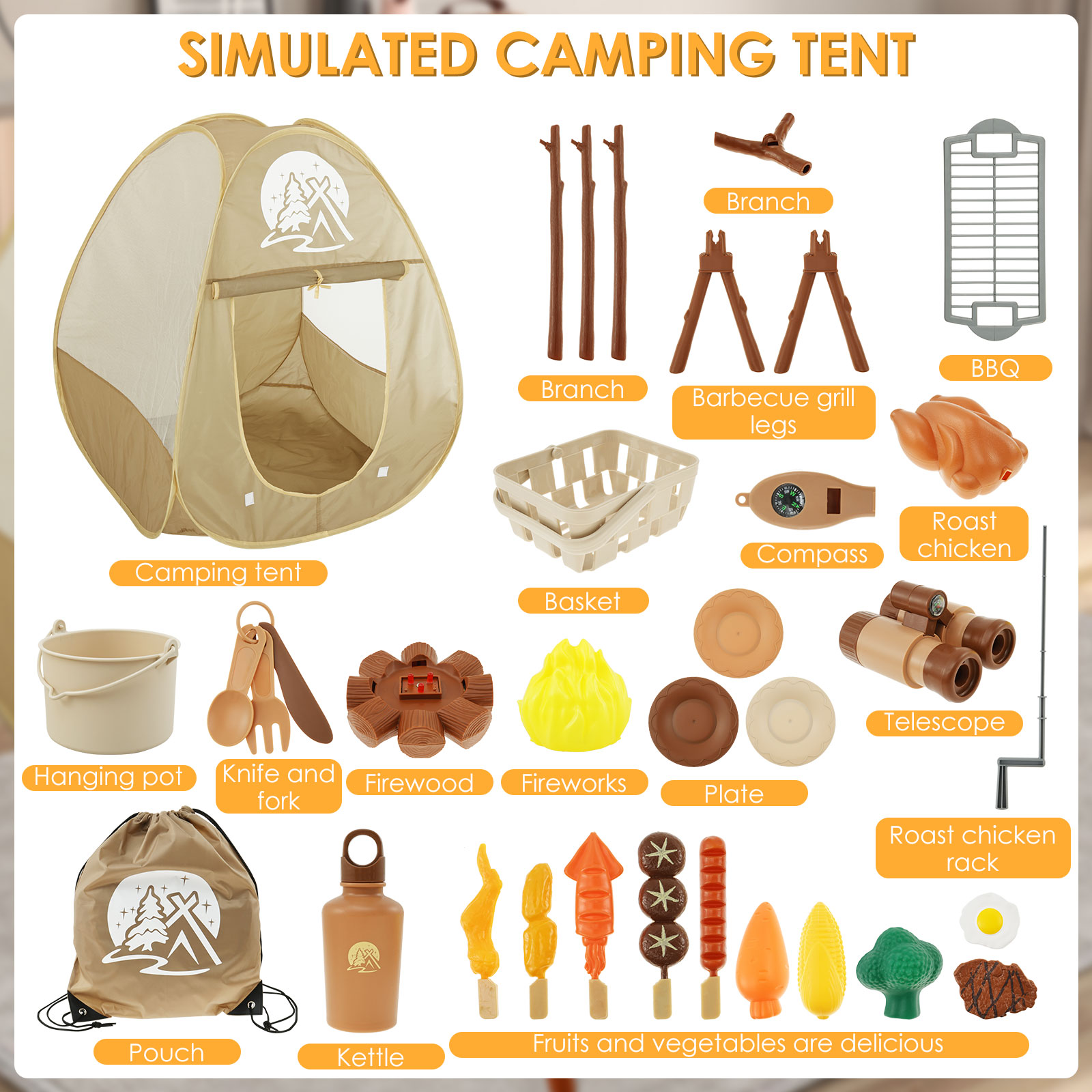 Kids Camping Toy Set Tent Pop  - đánh giá và giá Outdoor Adventure Kit For Kids
