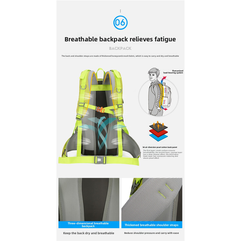 AZELA 36-55L Hiking Backpack L - đánh giá và giá Outdoor Adventure Backpack